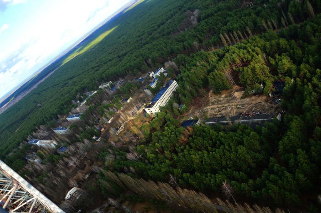 Widok na miasteczko Czarnobyl-2. Wyprawa - wiosna 2015 r. Fot. Staszek (stalker)