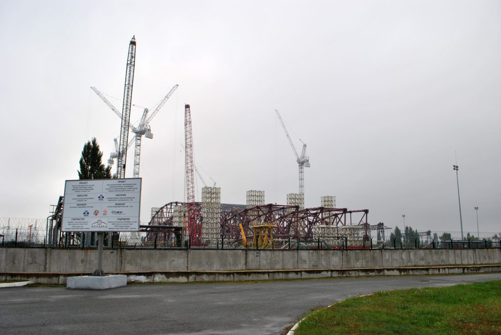 Plac budowy łuku - nowego sarkofagu. Wyprawa pierwsza - wrzesień 2012 r. Fot. Staszek (stalker)