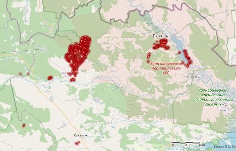 Sytuacja pożarowa we wtorek, 14 kwietnia (godz. 9.00). Fot. dazv.gov.ua