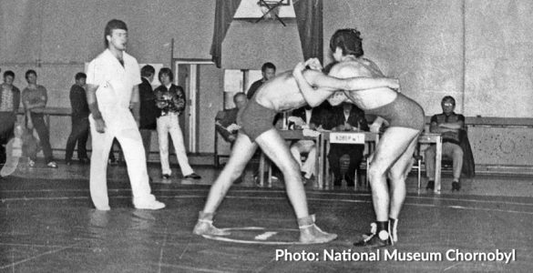 Zawody zapaśnicze w Prypeci (rok 1984 lub 1985). Fot. National Museum Chornobyl