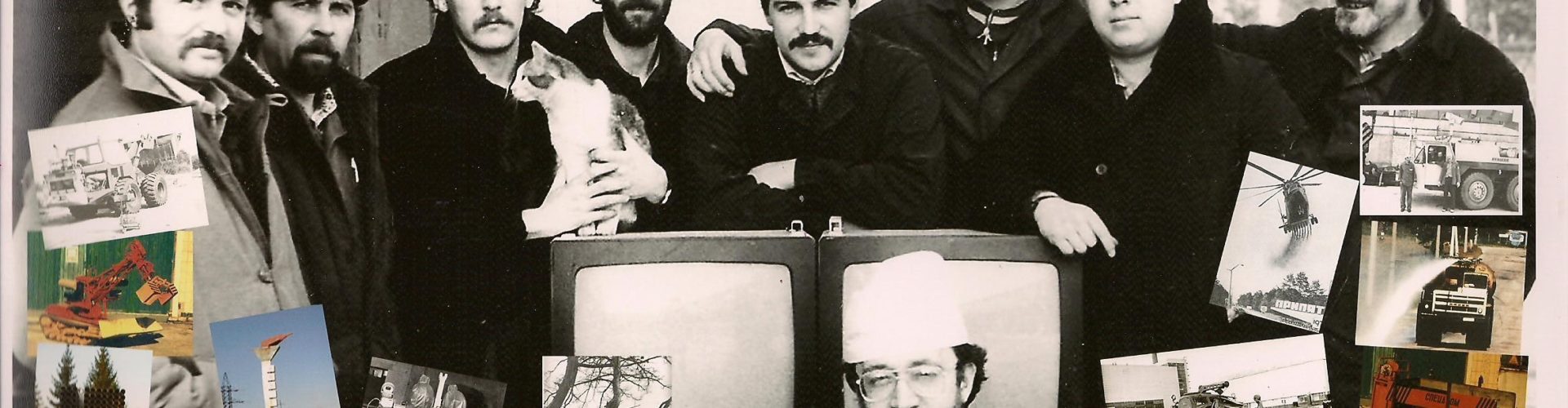 Michaił Bukow (piąty od lewej) wraz ze swoimi kolegami z przedsiębiorstwa "Kompleks". 1987 r. Fot. archiwum Michaiła Bukowa