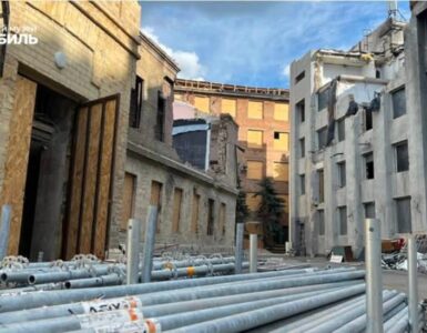 Zniszczone Narodowe Muzeum „Czarnobyl” w Kijowie