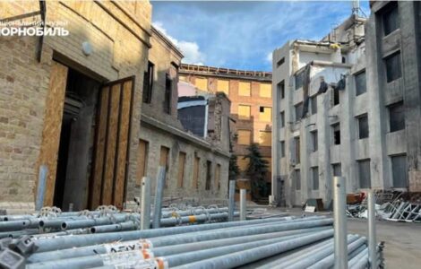 Zniszczone Narodowe Muzeum „Czarnobyl” w Kijowie